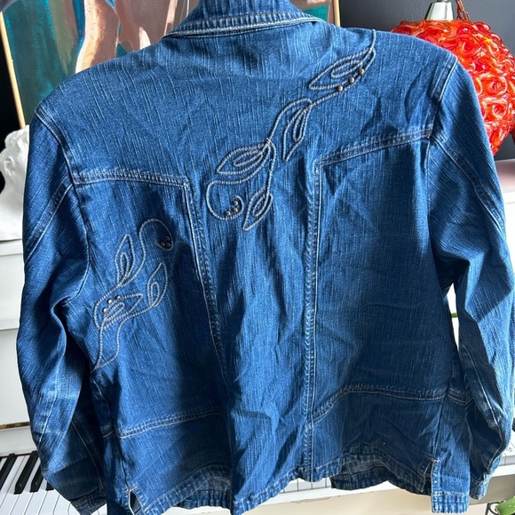 Embroidered Denim Jacket - Picture 3 of 5